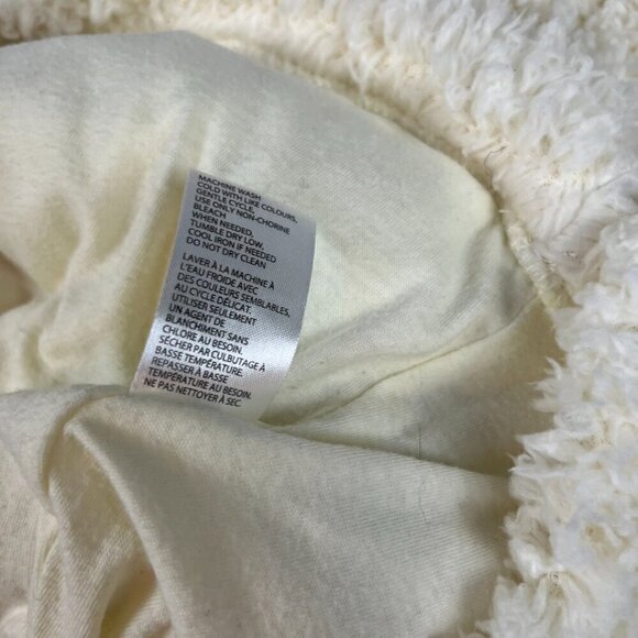 Weatherproof vintage sherpa women sweater teddy bear 1/4 zip lined cream size S - Picture 7 of 9